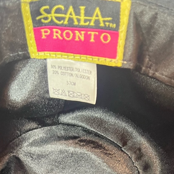 SCALA PRONTO women Elegant Black Hat with Rose Detail/57cm - Picture 7 of 7